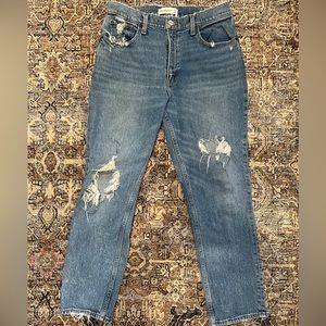 Abercrombie Curve Love High Rise Mom Jeans